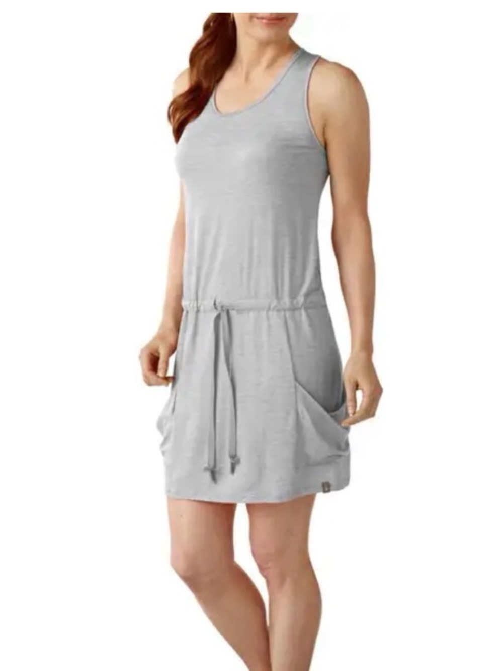 Smartwool M Seven Falls discontinued Racerback sweat wicking drop pocket Dress